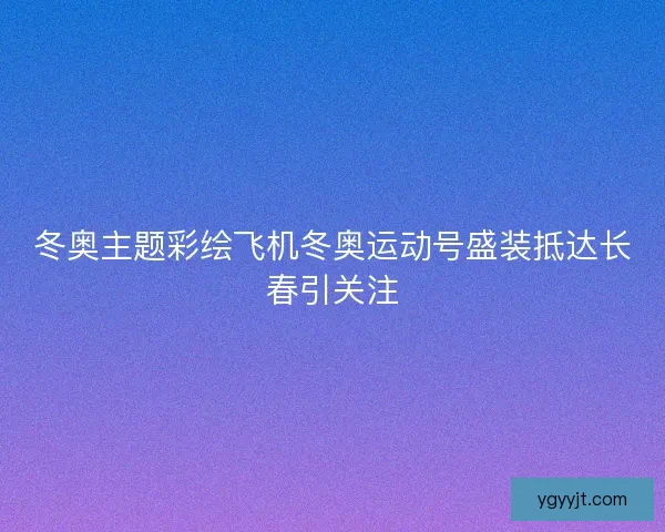 冬奥主题彩绘飞机冬奥运动号盛装抵达长春引关注